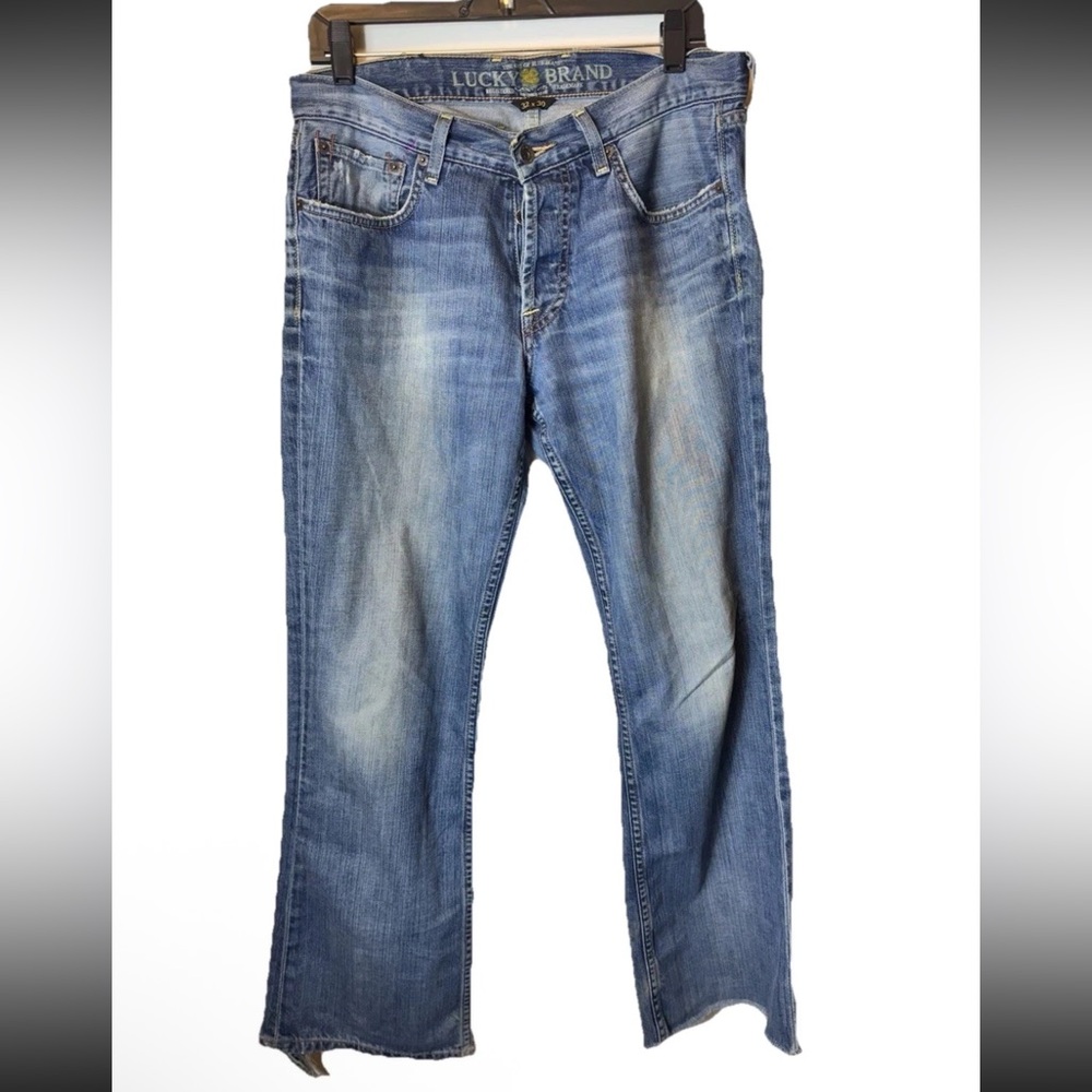 Vintage Lucky Brand Y2K Men’s Slim Bootleg Straight Blue Jeans Button Fly